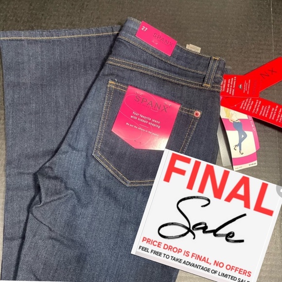 SPANX Denim - BNWT Spanx Slim-X Slim boot SEXY jeans size 27 PRICE FIRM 
NEVER SECONDHAND